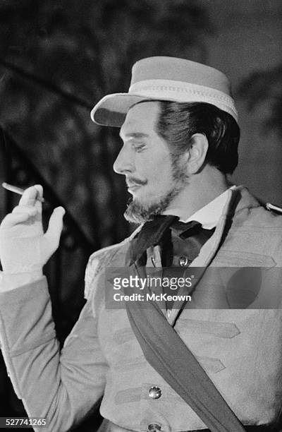 English actor, director, manager and author Michael Redgrave as 'Benedick' in 'Much Ado About Nothing', 18th August 1958.