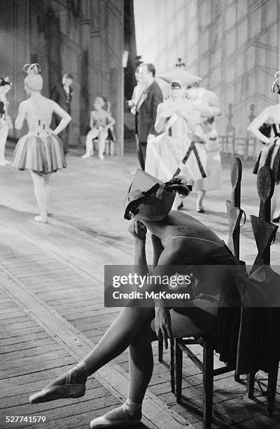 The Royal Ballet during rehearsals at the Royal Opera House in Covent Garden, London, 14th August 1958.