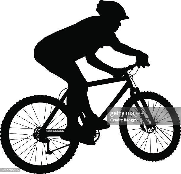 mountain biker - mountain biking stock illustrations