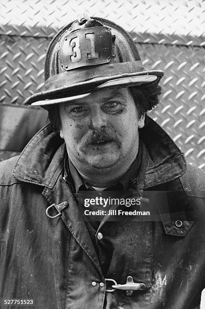 Firefighter, USA, circa 1980.