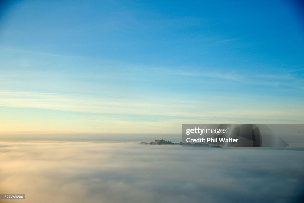 Fog Settles Around Auckland City