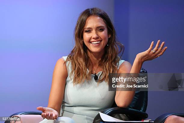 Jessica Alba speaks onstage at the 2016 Milken Institute Global Conference on May 03, 2016 in Beverly Hills, California.