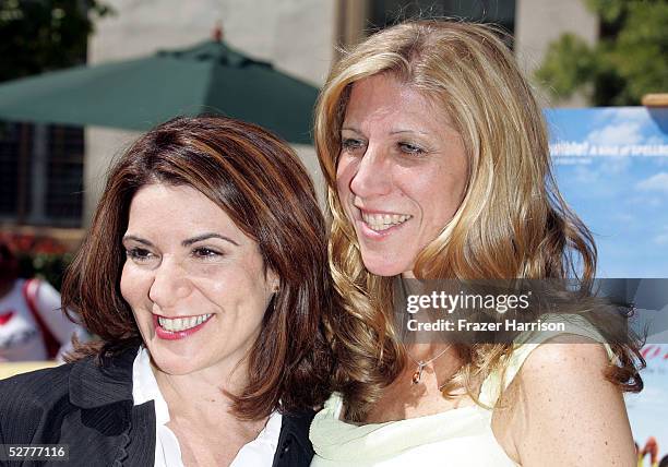 Director Marilyn Agrelo talks to producer Amy Sewell at the premiere of Paramount Classics "Mad Hot Ballroom" held at Paramount Studios on May 8,...