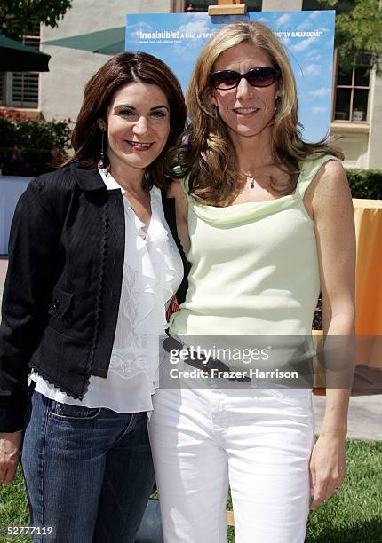 Director Marilyn Agrelo talks to producer Amy Sewell at the premiere of Paramount Classics "Mad Hot Ballroom" held at Paramount Studios on May 8,...