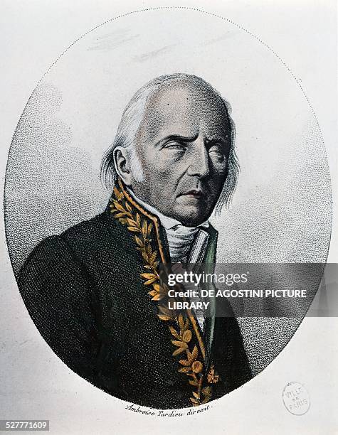 Portrait of Jean-Baptiste-Pierre-Antoine de Monet de Lamarck , French naturalist, engraving by Ambroise Tardieu . France, 18th-19th century. Paris,...