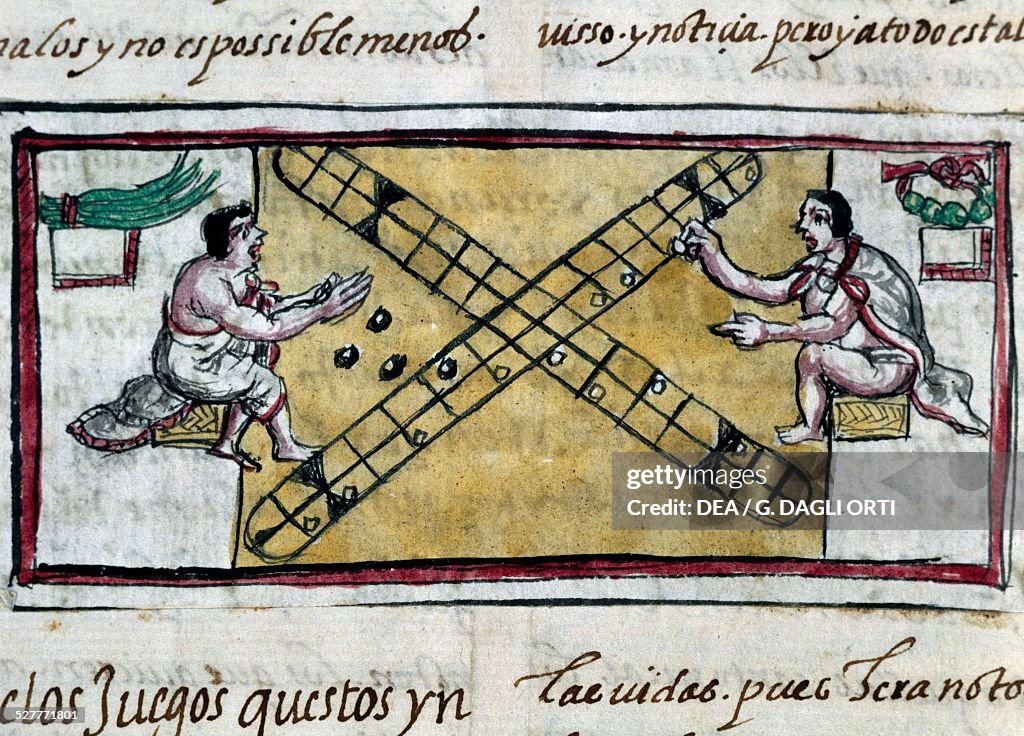 Aztecs Learning Examples Games Aztecs playing games, miniature from the History of the Indies by ...