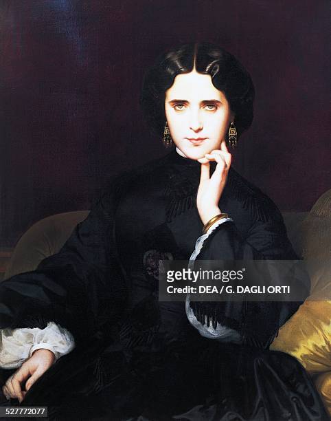 Portrait of Madame de Loynes painting by Eugene Emmanuel Amaury-Duval , oil on canvas. France, 19th century. Paris, MusÃ©e Du Louvre