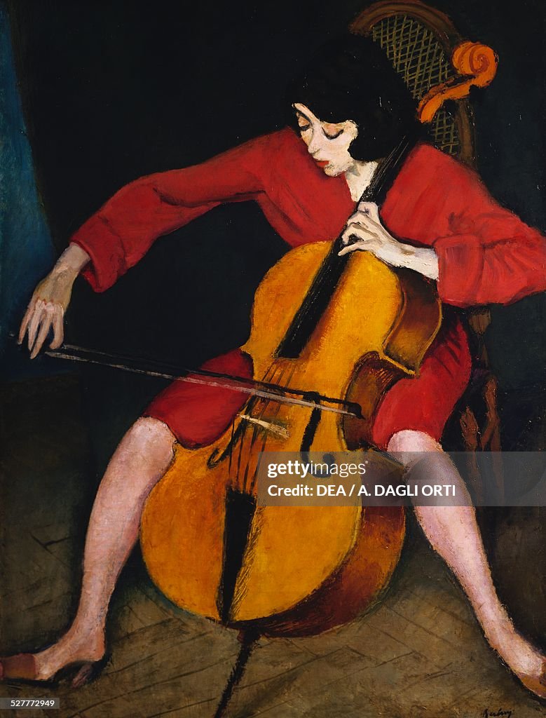 Woman playing the cello...