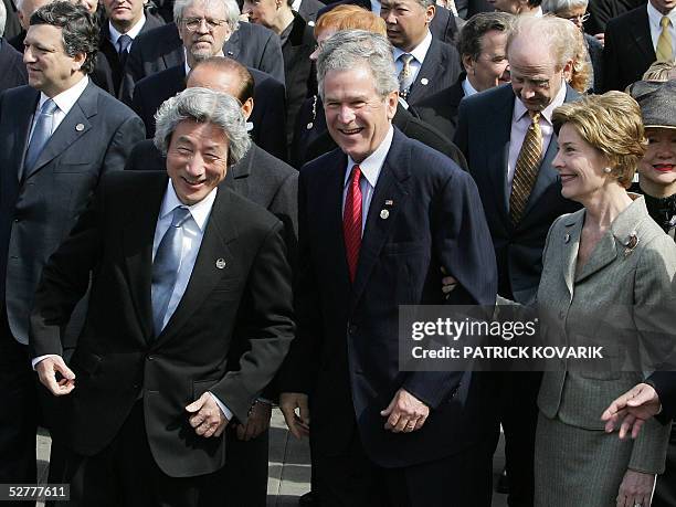 European Commission President Jose Manuel Barroso, Italian Prime Minister Silvio Berlusconi , Japanese Prime Minister Junichiro Koizumi, US President...