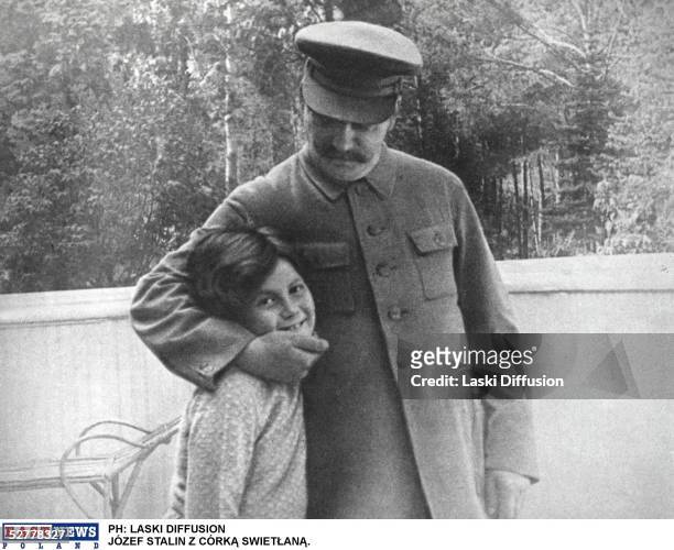 Russian Communist Party Leader Joseph Stalin with his daughter Svetlana Alliluyeva, Moscow 1933.