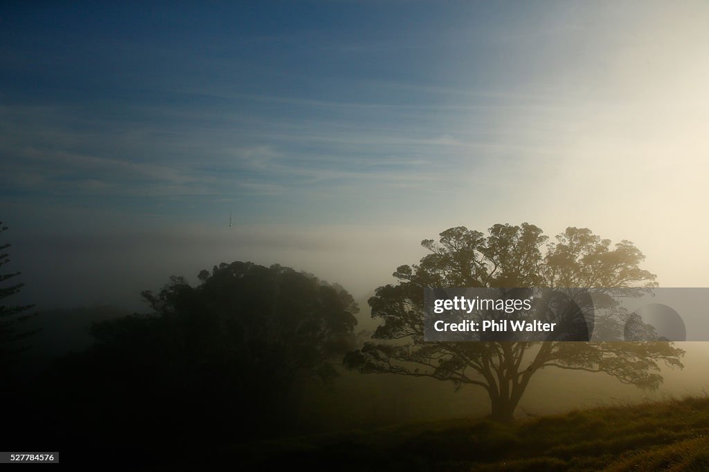 Fog Settles Around Auckland City