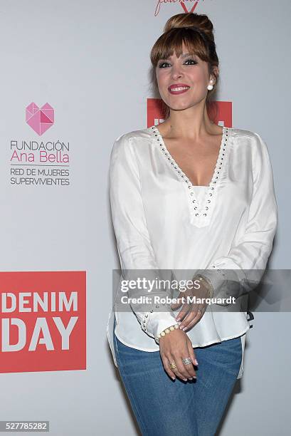 Gisela Llado poses during a photocall for Guess denim day on May 3, 2016 in Barcelona, Spain.