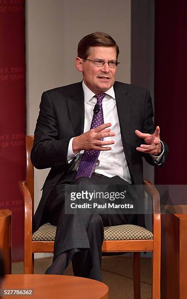 Former US Central Intelligence Agency Acting Director Michael Morell discusses "ISIS, Israel, and Spymasters: A Reality Check" at the Harvard...