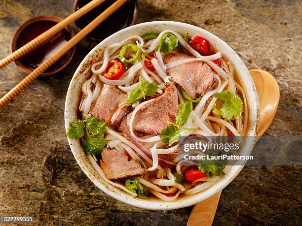 beef pho - vietnamese cuisine stock pictures, royalty-free photos & images