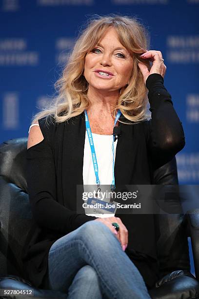 Goldie Hawn speaks onstage at the 2016 Milken Institute Global Conference on May 03, 2016 in Beverly Hills, California.