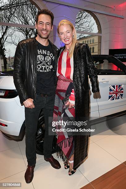 Alexander Mazza and Prinzessin Lilly zu Sayn-Wittgenstein-Berleburg during the opening of the Jaguar Land Rover British Style Week In Munich on May...