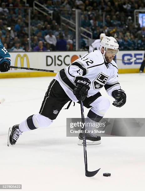 Marian Gaborik of the Los Angeles Kings in action against the San Jose Sharks in Game Four of the Western Conference First Round during the NHL 2016...