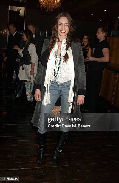 Model Elizabeth Jagger attends the screening of The Jacket, at the Rex Cinema and bar on May 9, 2005 in London, England.