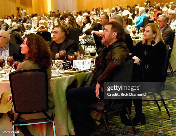 Singer/Songwriter Amy Grant, Vince Gill and Nashville Mayor Megan Barry attend as Singer/Songwriter Vince Gill Receives The E.W. "Bud" Wendell Award...