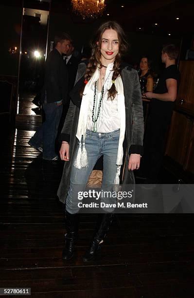 Model Elizabeth Jagger attends the screening of The Jacket, at the Rex Cinema and bar on May 9, 2005 in London, England.