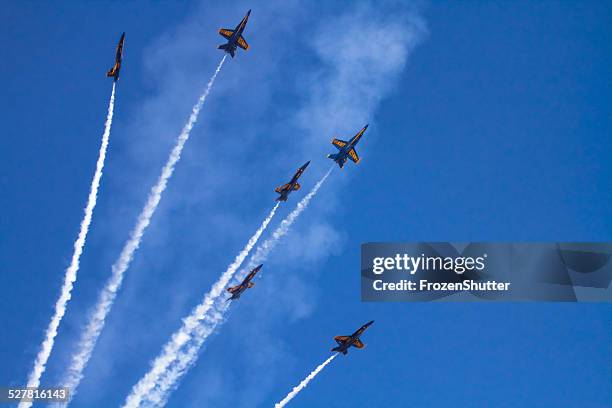 us navy blue angels squadron - marking sports activity stock pictures, royalty-free photos & images