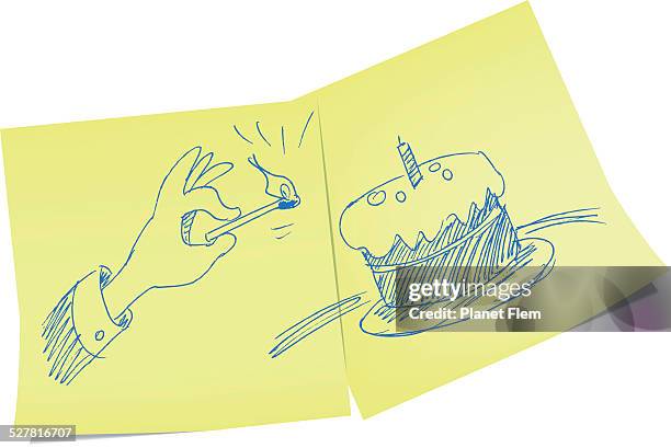 birthday reminder - memory candle stock illustrations