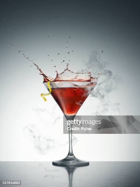 liquid nitrogen cocktail. - liquid nitrogen stock pictures, royalty-free photos & images