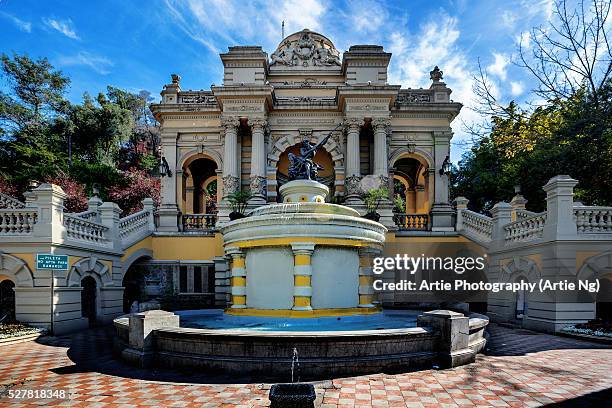 neptune terrace, santa lucia hill, santiago, chile - santiago de compostela stock-fotos und bilder