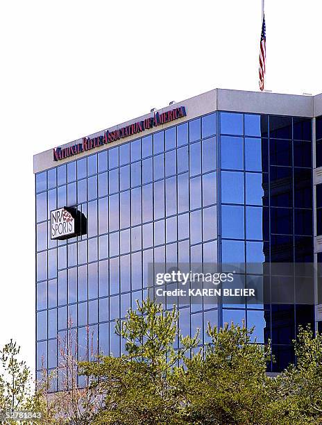 This 06 April, 2005 photo shows National Rifle Association headquarters in Fairfax, Virginia. For more than 125 years the NRA has provided...