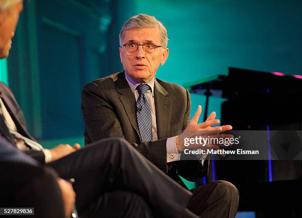 Chairman of the U.S. Federal Communications Commission Tom Wheeler speaks onstage at the 2016 Common Sense Media Awards on May 3, 2016 in New York...