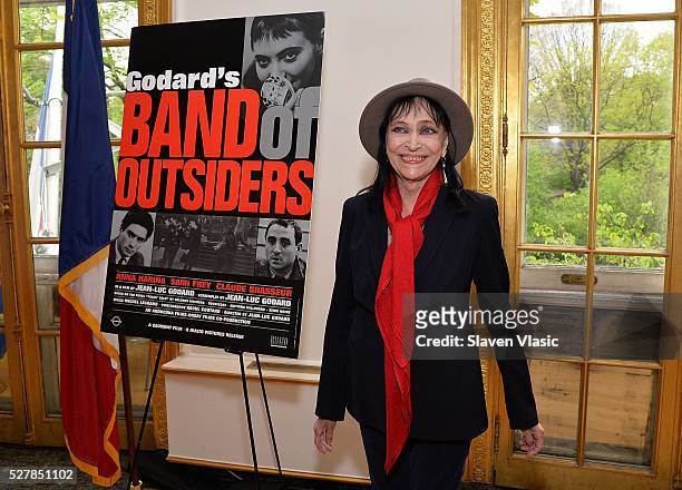 Actress Anna Karina holds a press conference about her career and colaboration with writer/director Jean-Luc Godard at French Cultural Services on...