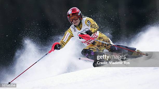 Wintersport/Ski Alpin : WM 2005, Santa Caterina, 04.02.05;Slalom - Kombination/Frauen;Brigitte ACTON/CAN