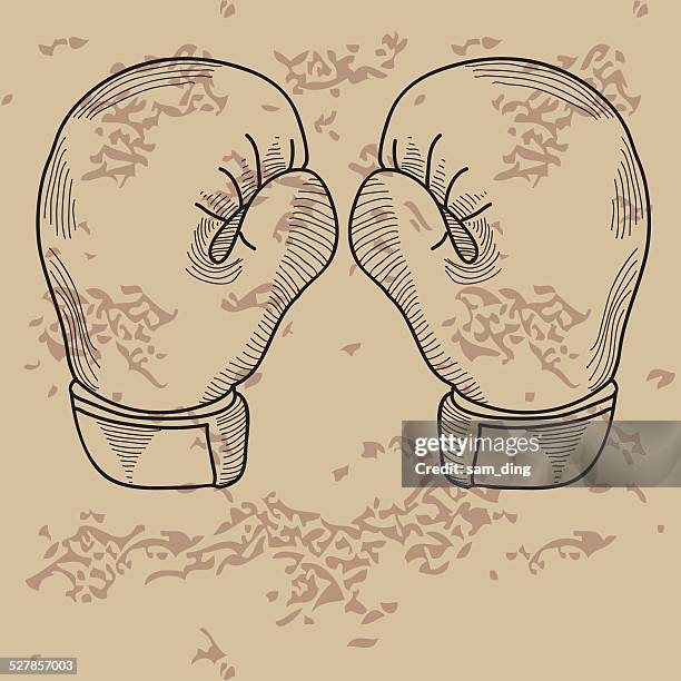 boxing gloves - leather gloves stock illustrations
