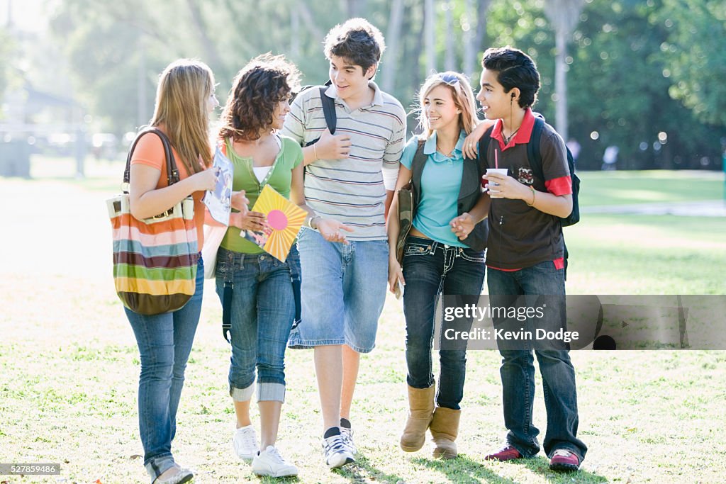Teenage Friends in Park