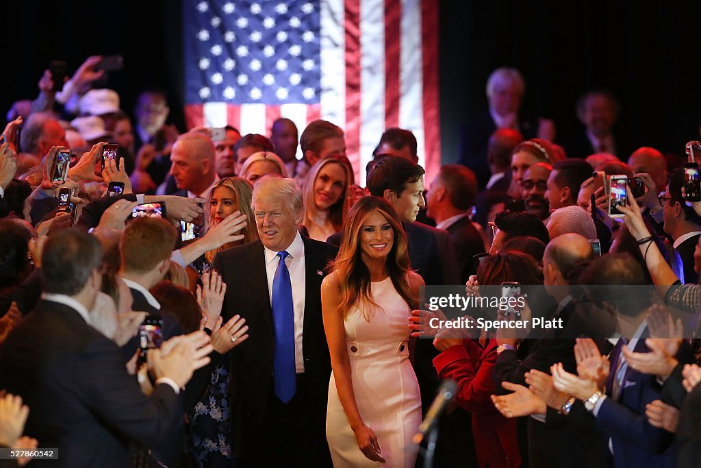 GOP Presidential Candidate Donald Trump Holds Indiana Primary Night Gathering In New York