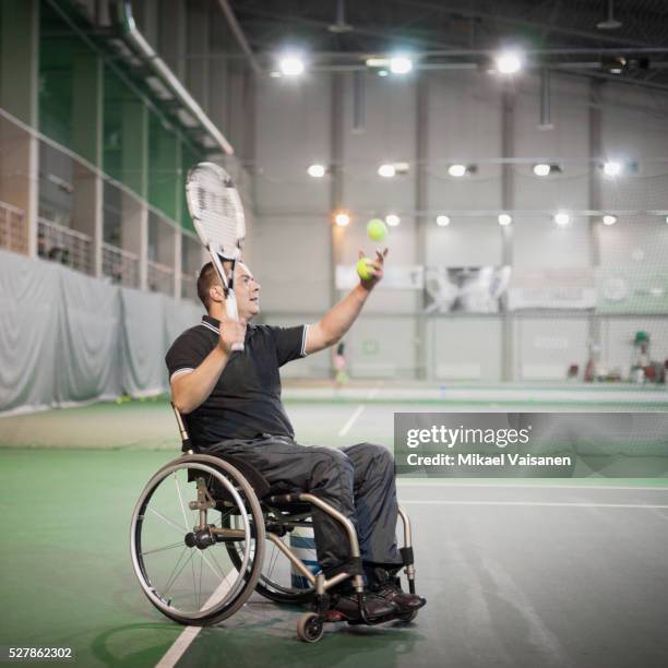disabled tennisplayer - wheelchair tennis stock pictures, royalty-free photos & images