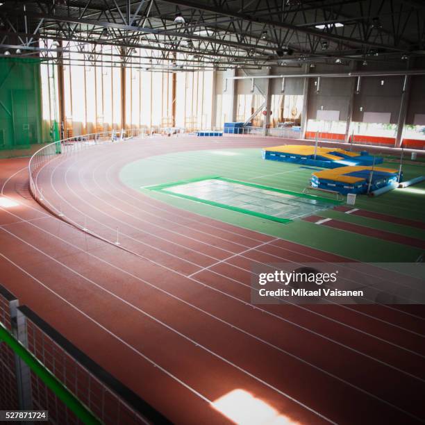 indoor track and field hall - indoor track and field stock pictures, royalty-free photos & images