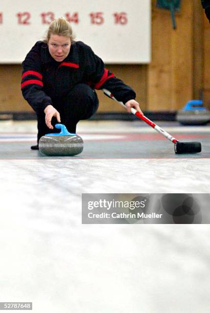 Curling : Deutsche Meisterschaft 2005, Finale, Hamburg, 28.01.05;Andreas SCHOEPP/SC Riessersee, Sieger bei den Damen