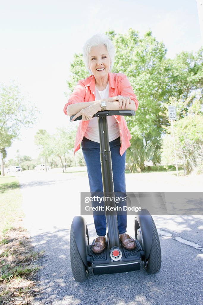 Senior Woman on a Segway