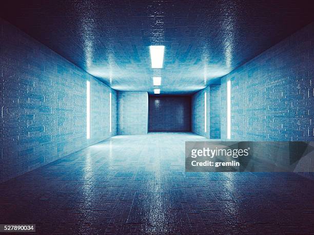 secret underground corridor - bunker stock pictures, royalty-free photos & images