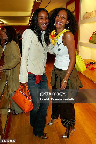 Joy Bryant & Tracee Ellis Ross during Hogan Trunk Show & Party at Hogan Store in Beverly Hills, California, United States.