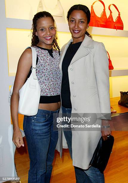 Sydney & Anika Poitier during Hogan Trunk Show & Party at Hogan Store in Beverly Hills, California, United States.