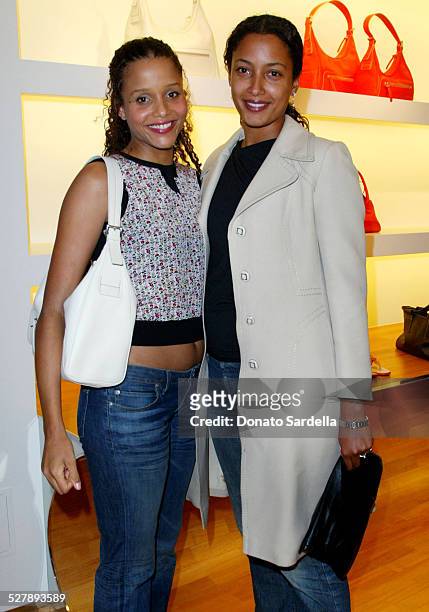 Sydney & Anika Poitier during Hogan Trunk Show & Party at Hogan Store in Beverly Hills, California, United States.