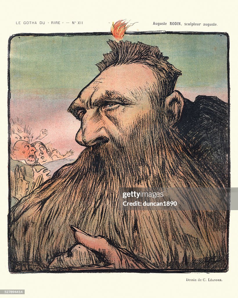 Karikatur von Auguste Rodin