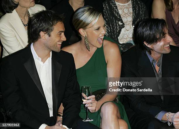 Stuart Townsend, Charlize Theron and Adrien Brody during Gucci Spring 2006 Fashion Show to Benefit Children's Action Network and Westside Children's...