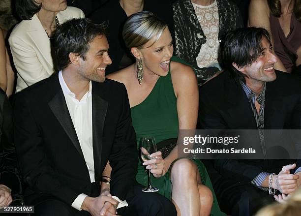 Stuart Townsend, Charlize Theron and Adrien Brody during Gucci Spring 2006 Fashion Show to Benefit Children's Action Network and Westside Children's...