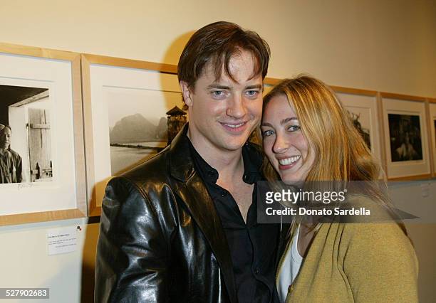 Brendan Fraser and wife Afton Smith during Opening Night Exhibition Of Photographs By Brendan Fraser To Benefit The 24th Street Theater at 24th...