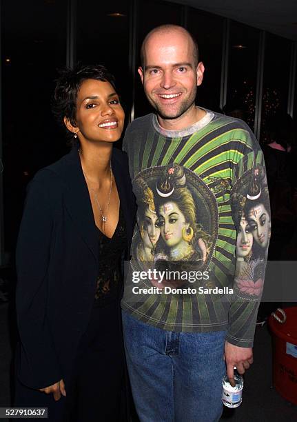 Director Marc Forster & Halle Berry at a CD release party for the upcoming film Monster's Ball In Hollywood, California.