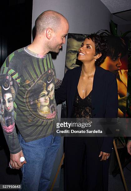 Director Marc Forster & Halle Berry at a CD release party for the upcoming film Monster's Ball In Hollywood, California.