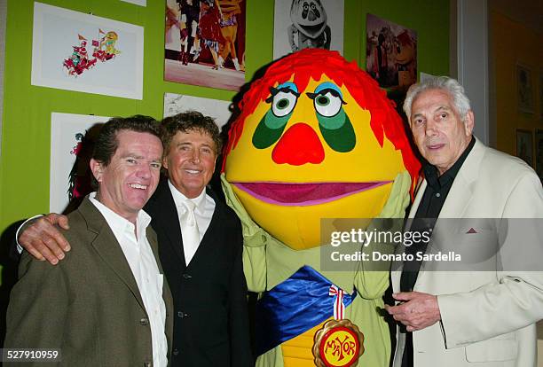 Butch Patrick, Sid Krofft, H.R. Pufnstuf and Marty Krofft